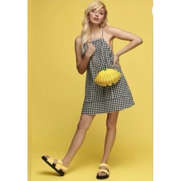 NWT Size L - Anthropologie Apron-Style Mini Dress (NWT US$ 158) - Picture 1 of 15